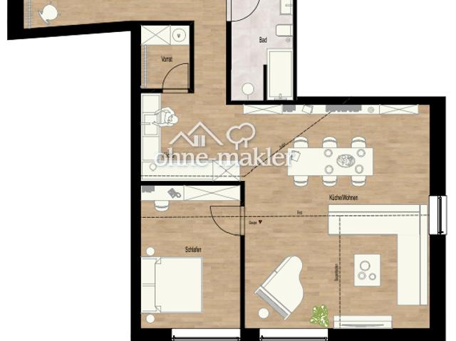 Erstbezug nach Kernsanierung 102 qm große 3 Zi. Wg. mit Balkon