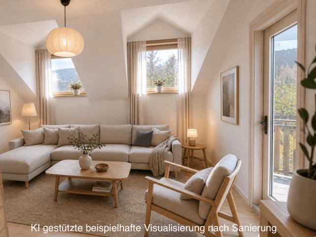 Erstbezug nach Kernsanierung | 2 Zimmer Wohnung mit Westbalkon, Grünblick & Parkplatz