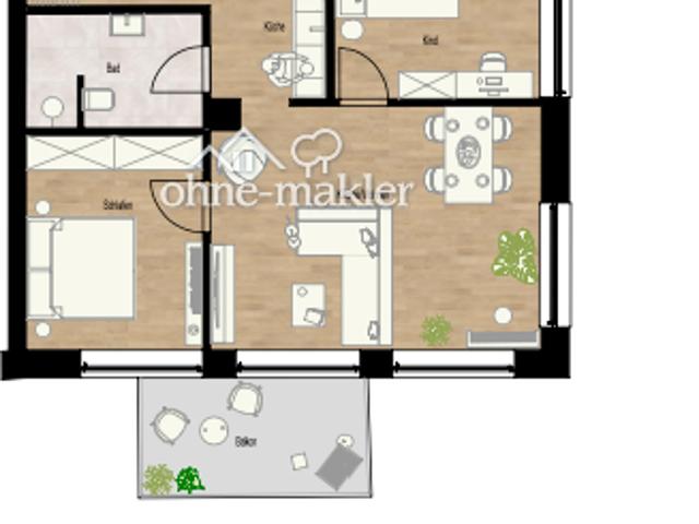 Erstbezug nach Kernsanierung 70 qm große 3 Zi. Wg. im OG mit Balkon
