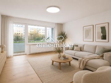 Erstbezug nach Modernisierung: Helle 3 Zimmer Wohnung mit Sonnenbalkon in ruhiger Grünlage
