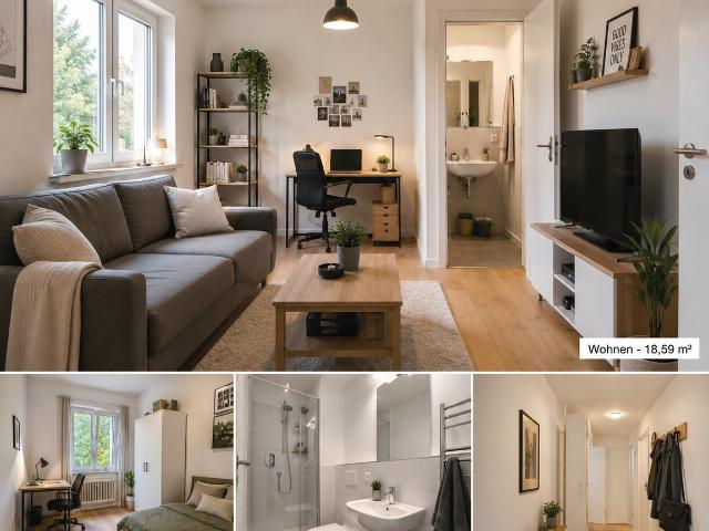 Erstbezug nach Sanierung 1 Zimmer Whg und WG Zimmer in Stuttgart Rohr