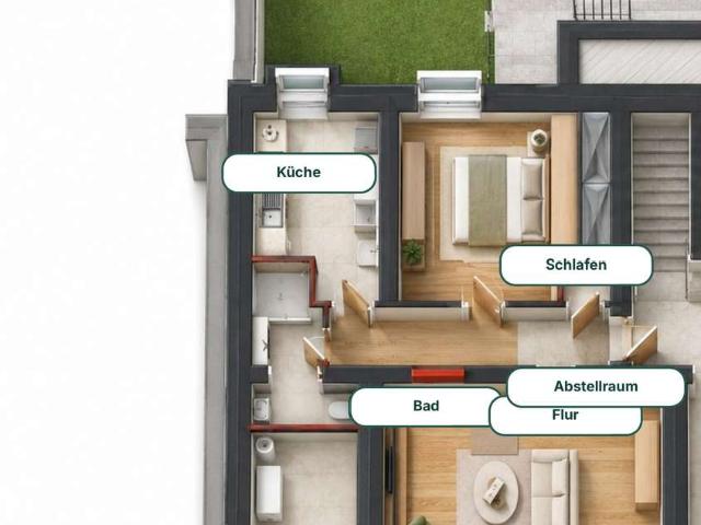 Erstbezug nach Sanierung: 2 Zimmer Wohnung, 61,5 m², Wärmepumpe in Wuppertal