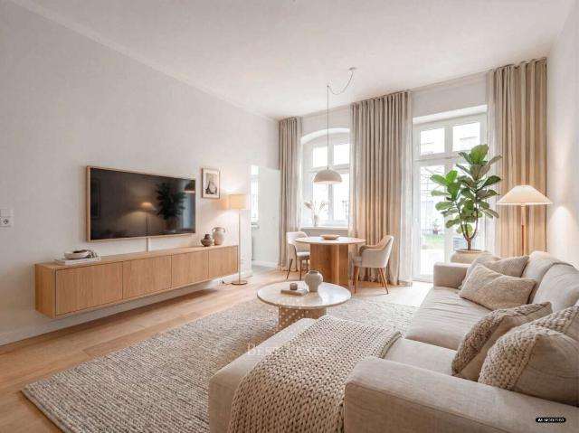 Erstbezug nach Sanierung: Attraktives Apartment mit Terrasse, neuem Badezimmer und hohen Decken