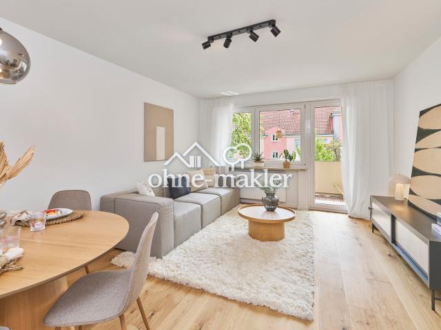 Erstbezug nach Sanierung: Helle 3 Zi. Wohnung mit sonnigem Balkon & grünem Innenhof in Top Lage