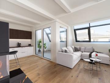 Erstbezug Nähe Hauptbahnhof und U1! 77,5 m2 exklusives Dachgeschoss mit Wintergarten