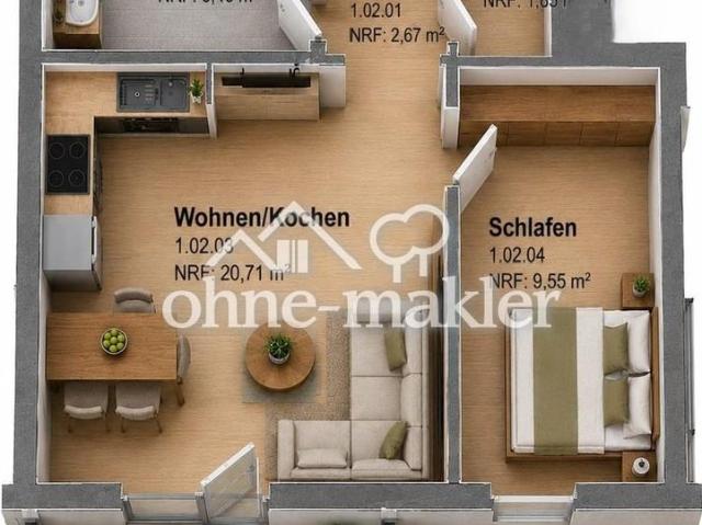 Erstbezug Neubau: Penthouse, 4 Zimmer Wohnung 112 m² Dachterrasse Einbauküche in Neumünster Gadeland