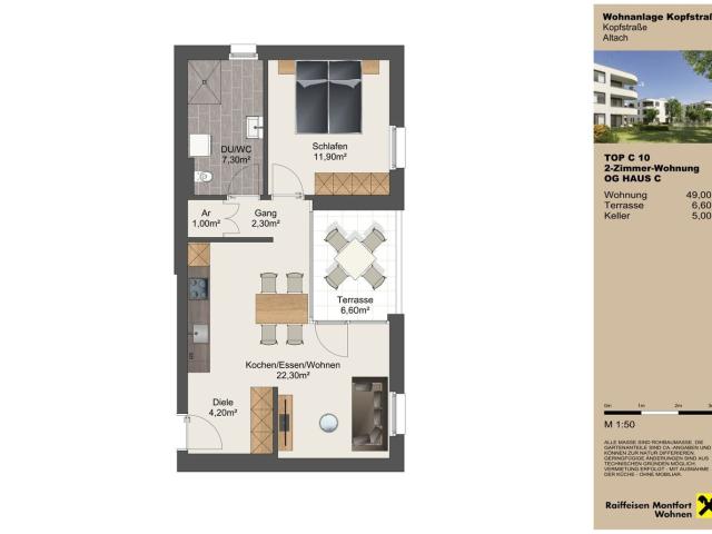 Erstbezug! Sehr Schöne 2 Zimmer Terrassenwohnung in Altach