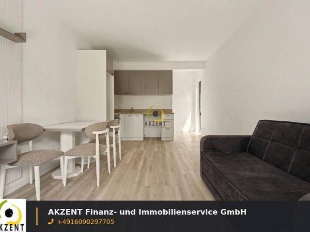 Erstbezug Stilvolle 2 Zimmer Neubauwohnung mit Balkon, EBK & Möblierung Direkt am S Bahnhof
