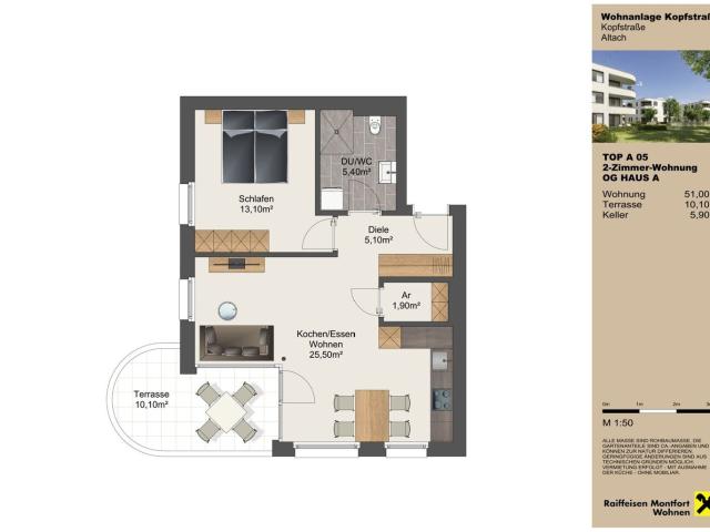 Erstbezug! Tolle 2 Zimmer Terrassenwohnung in Altach