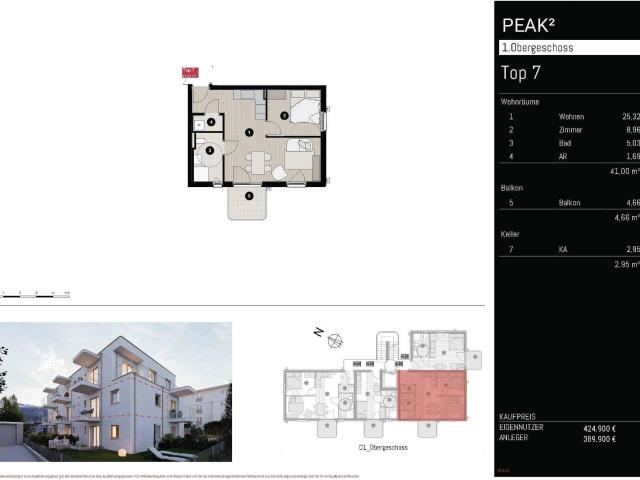 Erstbezug Terrassenwohnung in Pradl mit 2 oder 3 Zimmer Variante