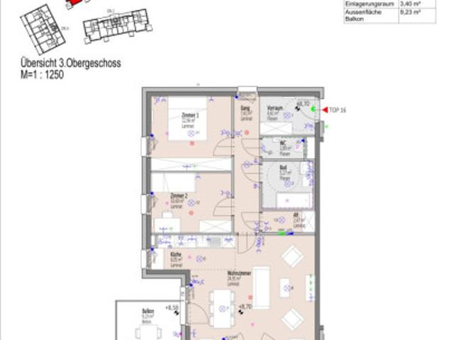 ERSTBEZUG'ein viertel grün' schöne 3 Zimmerwohnung im 3. Obergeschoss
