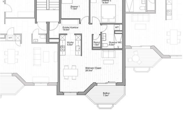 Erstvermietung nach Totalsanierung – moderne 3.5 Zimmerwohnung 1.OG