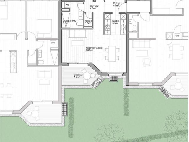 Erstvermietung nach Totalsanierung – moderne 3.5 Zimmerwohnung mit Sitzplatz