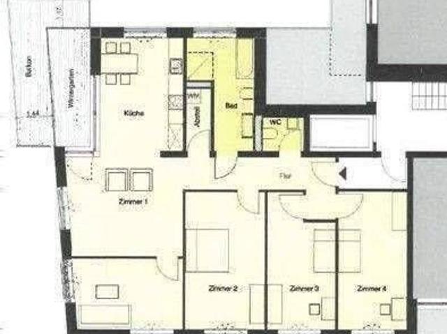 Etagenwohnung zum Sofortbezug / Lift / Balkon / hohe Räume / Bad / Gäste WC