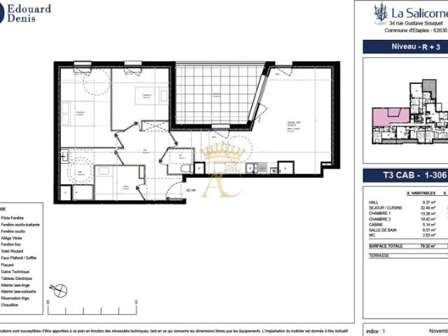 Étaples: appartement neuf avec terrasse à vendre