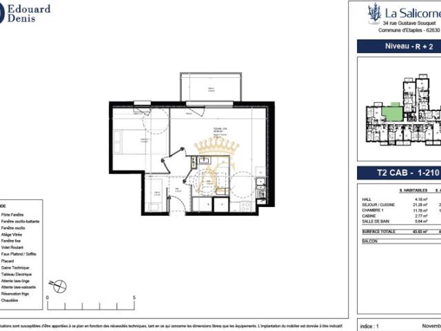 Étaples: grand appartement neuf à vendre 204000 EUR