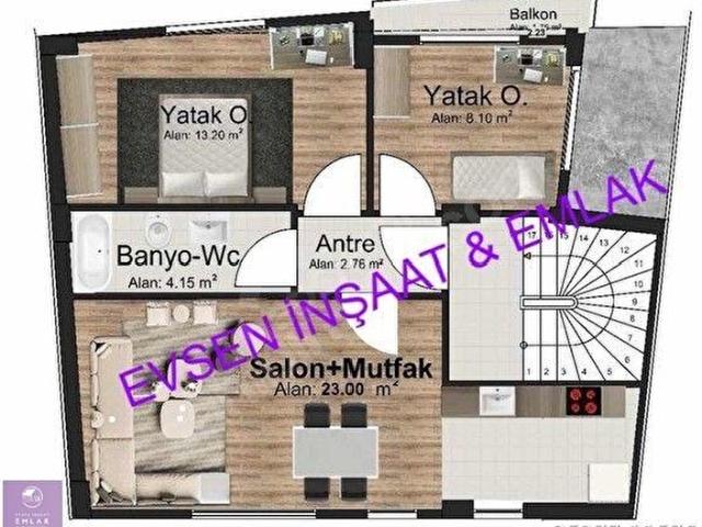 EVSEN İNŞAAT'TAN 221 FATİH KOCA YUSUF SOKAK 2+1 75M 1.ARA KAT DAİRE İNŞAAT HALİNDE