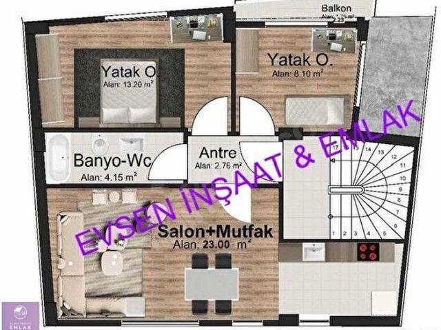 EVSEN İNŞAAT'TAN 221 FATİH KOCA YUSUF SOKAK 2+1 75M 1.ARA KAT DAİRE İNŞAAT HALİNDE