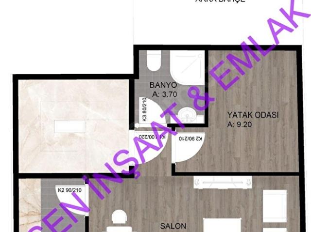 EVSEN İNŞAAT'TAN 510 FATİH KOCAMUSTAFAPAŞA YENİ BİNA 1+1 55M2 1. ARA KAT ÇİFT CEPHE