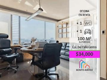 Excelente oficina en renta Amueblada o sin amueblar en Del Valle Centro