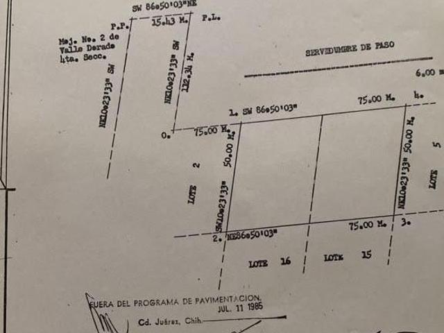 “EXCELENTE OPORTUNIDAD DE INVERSION” REMATO TERRENO, VALLE DORADO, CUARTA ETA