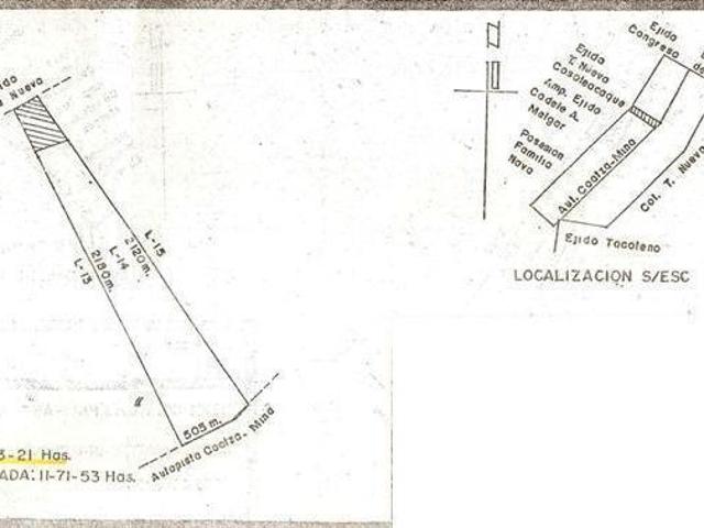 EXCELENTE TERRENO EN VENTA AUTOPISTA COATZA MINA LOTE 14