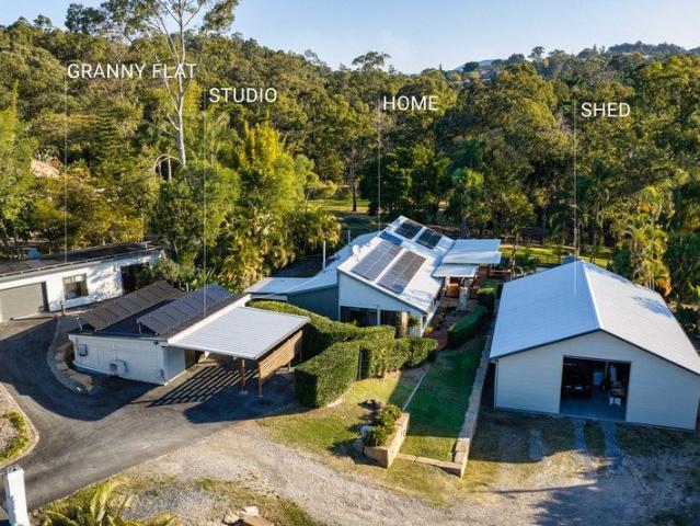 Exceptional Tallai Acreage | Family Home, Private Cottage, Studio & Massive Sheds