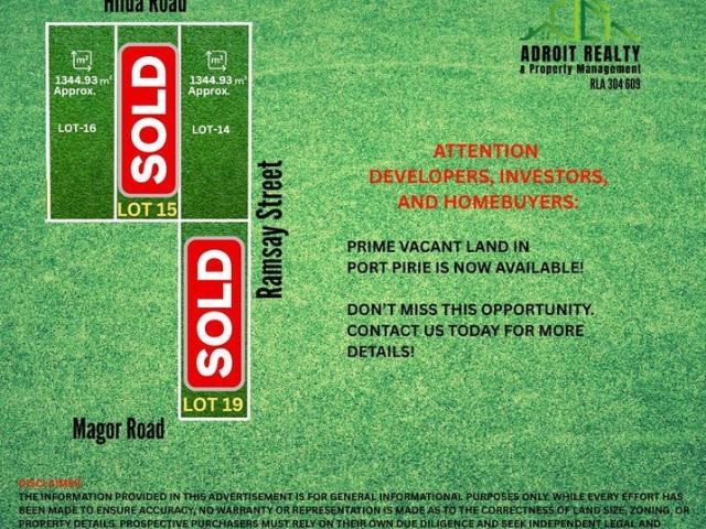 Exceptional Vacant Land Opportunity in Prime Port Pirie South Location!