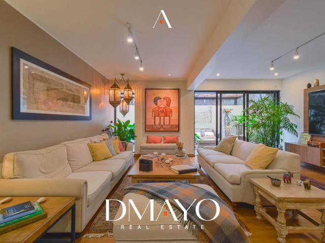 EXCLUSIVO DEPARTAMENTO DE 3 DORM, CON JARDÍN Y TERRAZA | 281 M² | SAN ANTONIO, MIRAFLORES