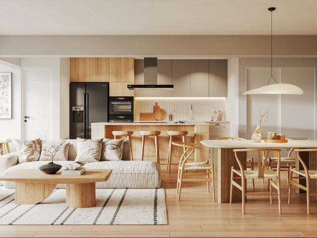 Exclusivo departamento de 3 dormitorios con terraza y jardin en Surco, Valle Hermoso