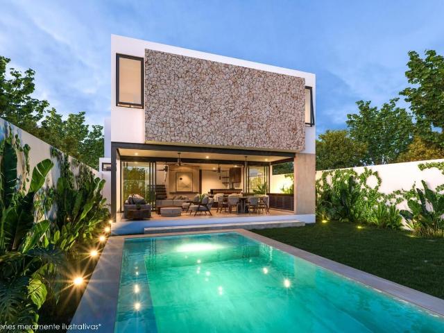 EXCLUSIVA CASA EN VENTA 3 RECAMARAS ALBERCA EN PRIVADA PRADERAS DEL MAYAB CONKAL