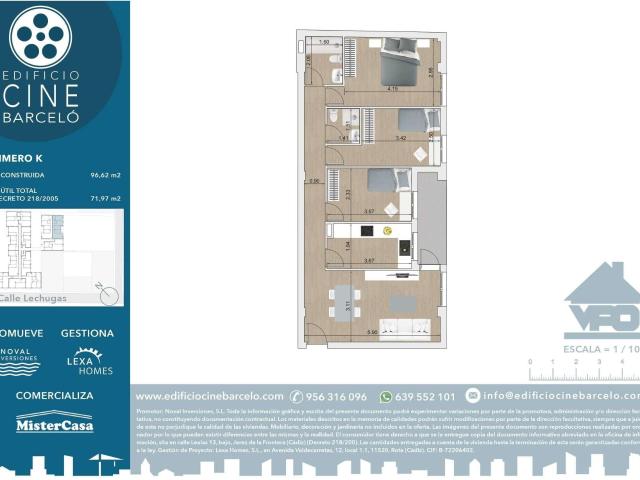 EXCLUSIVA! OBRA NUEVA. PISO 3 HABITACIONES en C/ Lechugas