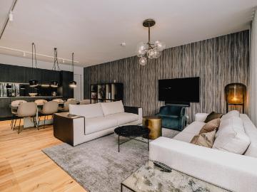 Exclusive 4 room apartment in Bad Saarow with lake view, pool, sauna and fireplace