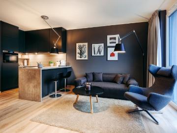 Exclusive business flat in central city location, near VW plant incl. weekly cleaning