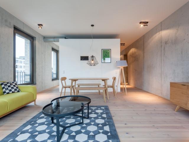 Exclusive designer apartment with large window fronts directly in the hip district Berlin Mitte
