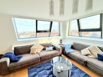 Exclusive Duplex Penthouse with Loggia and Terrace in Prime Location, Vienna Amsterdam Apartments for Rent