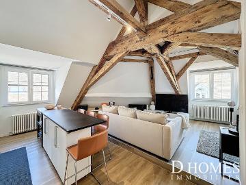 EXCLUSIVE Renovated loft style apartment in the center of Aubonne