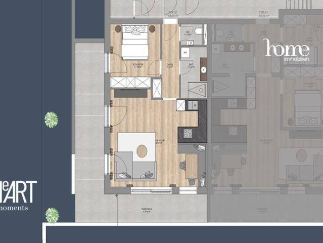 Exclusive Zweizimmer Terrassenwohnung in Hart im Zillertal | HeARTmoments TOP 02 PROVISIONSFREI DIREKT VOM BAUTRÄGER
