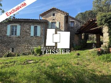 Exclusivité 07140 Gravières: Grande maison ancienne avec dép