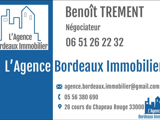 OFFRE ACCEPTÉE. EXCLUSIVITÉ ! CENON APPARTEMENT TYPE 2 D'ENVIRON 40 M² AVEC TERRASSE DE 12 M² + PLACE DE PARKING EN SOUS SOL. Benoît TREMENT O6 51 26 22 32