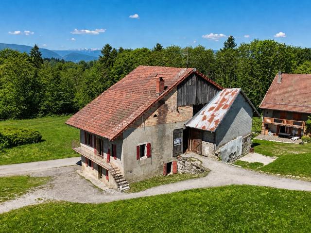 EXCLUSIVITÉ SAINT JEAN DE THOLOME 74250 CORPS DE FERME / GRANGE À RÉNOVER PLUS DE 450 m2 EXPLOITABLES