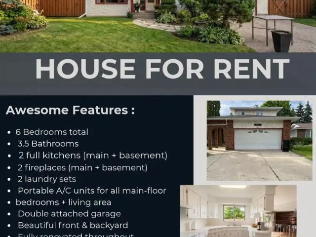 Executive Family Home — Fully Renovated | 6 Bedrooms | 3.5 Baths | 2 Kitchens |