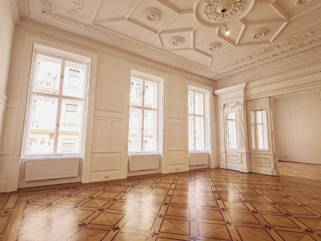 EXKLUSIV WOHNEN, ERSTBEZUG, prachtvoller 131 m2 Stilaltbau, Wohnküche, 2 Zimmer, Wannenbad, Parketten, Stuckdecken, Zelinkagasse