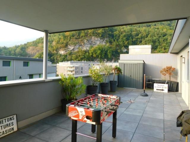 EXKLUSIV Geräumiges und helles 5,5 Zimmer Penthouse Collombey Muraz mit einer Panoramaterrasse von 106 m2
