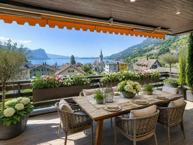 EXKLUSIVE 3.5 ZIMMER WOHNUNG MIT UNVERBAUBARER SEE UND BERGSICHT