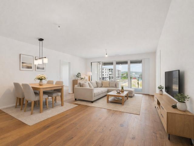 Exklusive 3.5 Zimmer Neubauwohnung im AuPark modernes Wohnen mit Blick zum Zürichsee / E Parkplatz inklusve