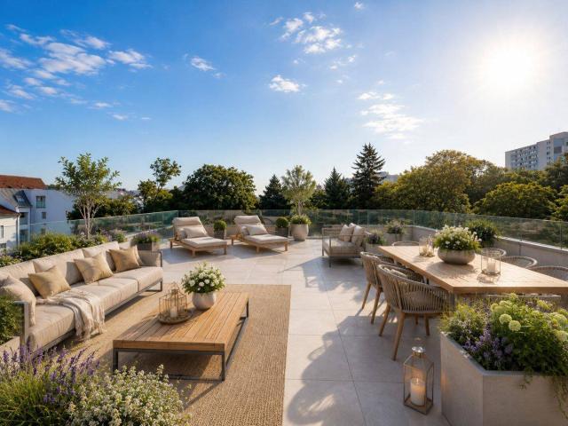 Exklusive 3 Zimmer Dachgeschosswohnung mit großzügiger Terrasse ca. 32 m² direkt am Trillerpark