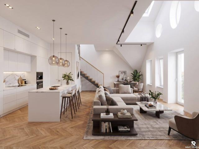 Exklusive 3 Zimmer Dachterrassenwohnung auf historischem Altbau nahe Schönbrunn