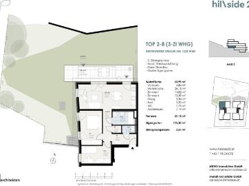 Exklusive 3 Zimmer Wohnung mit 172 m² Garten zu verkaufen!
