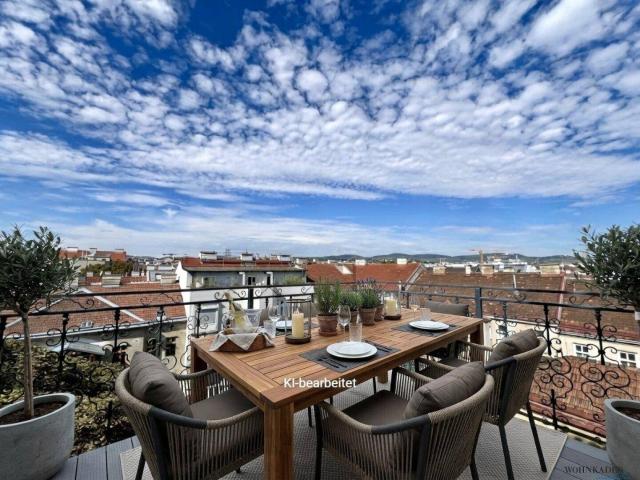 Exklusive 150 m² Dachgeschosswohnung auf zwei Ebenen mit Terrassen und spektakulärem Stadtblick – Wien Währing, 18. Bezirk